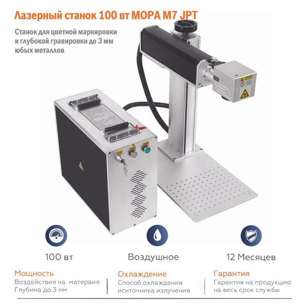 Лазерная гравировальная машина станок 100 Вт MOPA M7 JPT 1287167735 фото